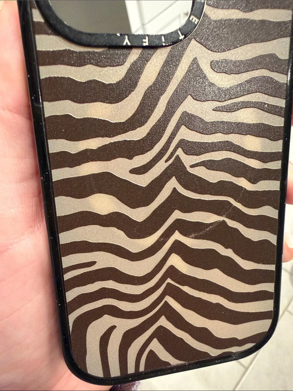 Casetify Zebra Stripe Phone Case - Brown & Cream